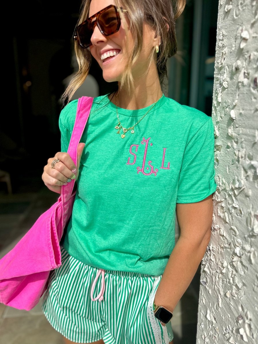 Monogrammed Heathered T-Shirt