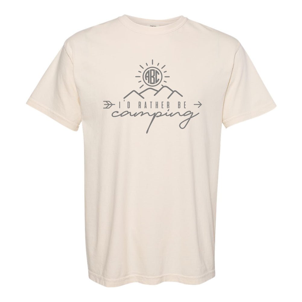Monogrammed 'I'd Rather Be Camping' T-Shirt