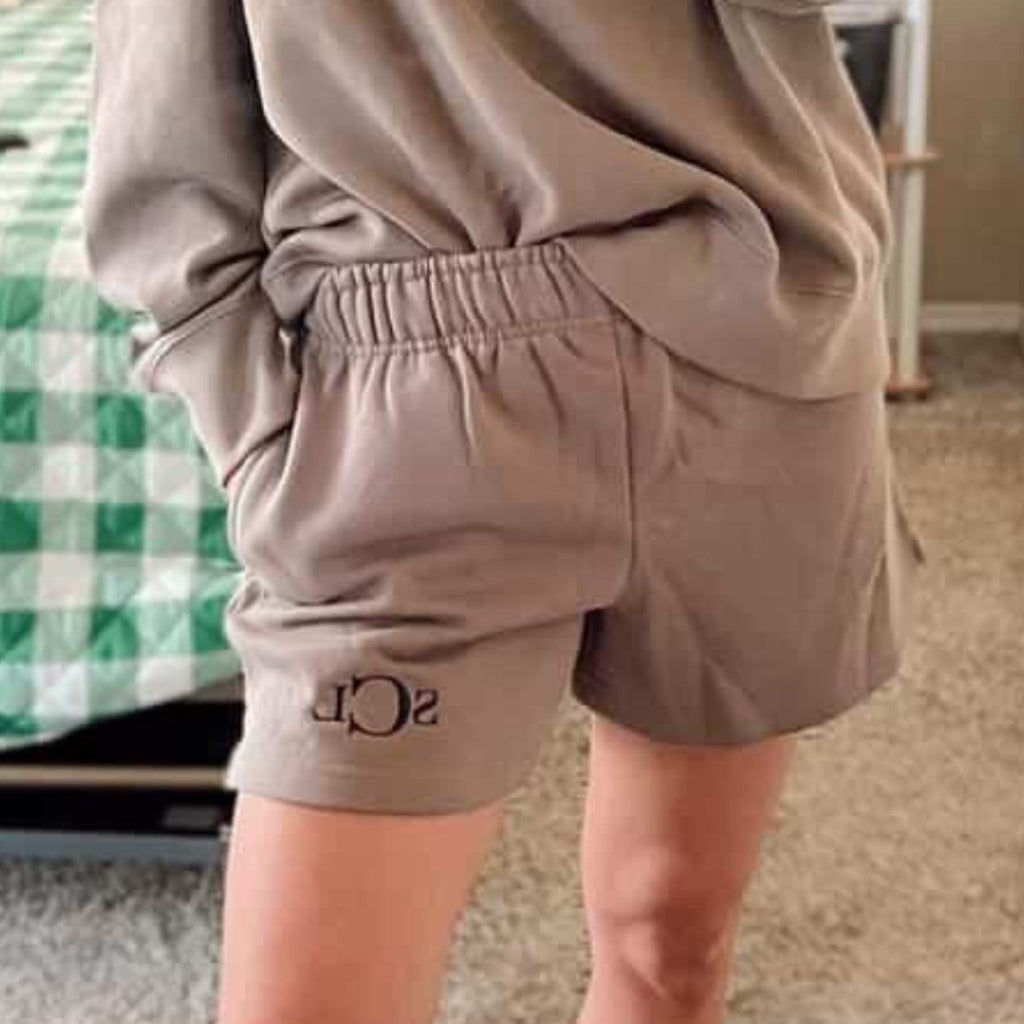 Monogrammed Ladies Fleece Cloud Shorts