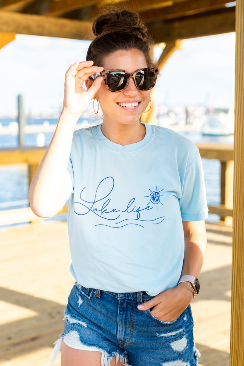 Monogrammed 'Lake Life' T-Shirt