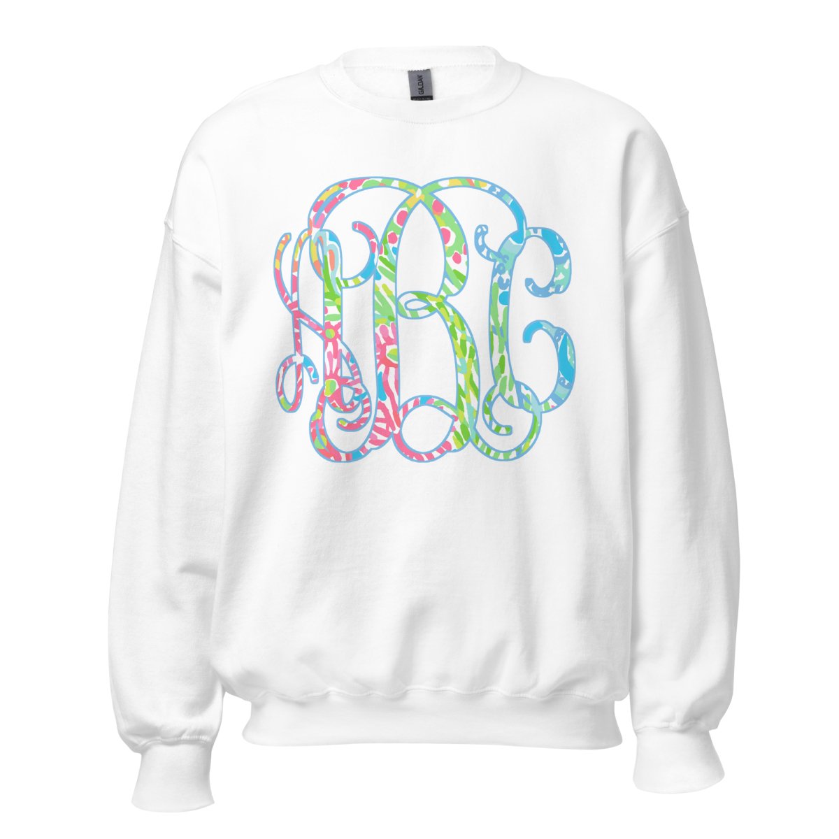 Monogrammed Lilly Big Print Crewneck Sweatshirt