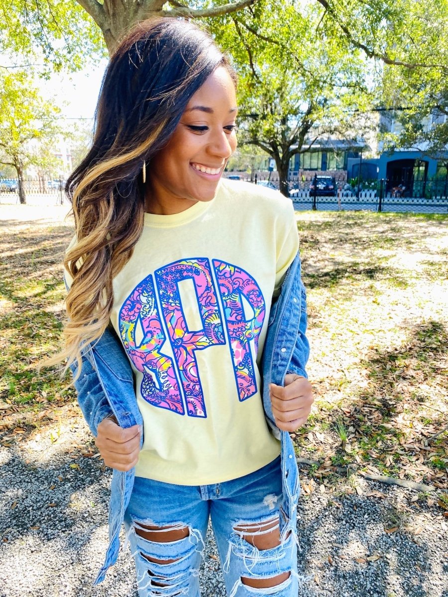 Monogrammed Lilly Big Print T-Shirt