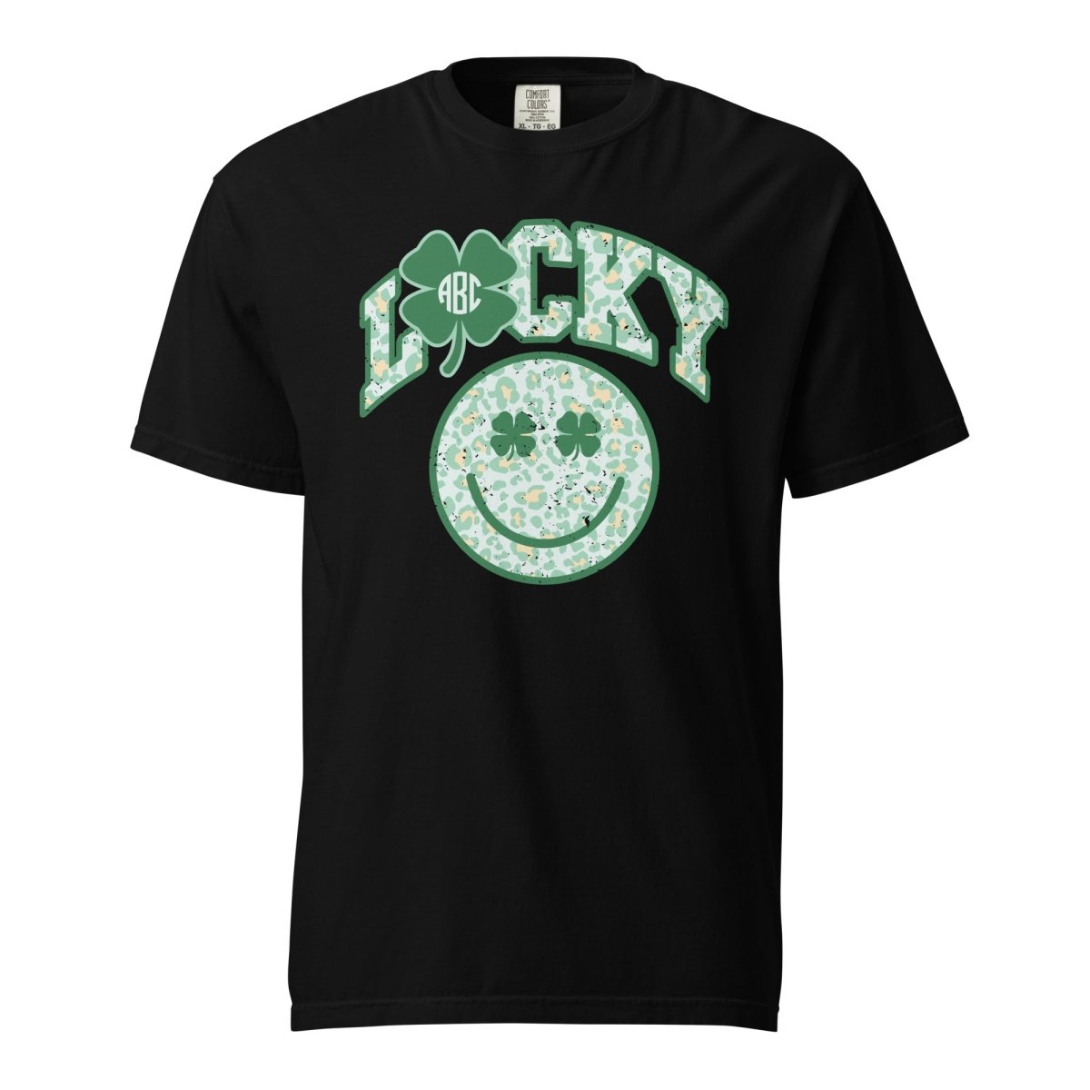 Monogrammed 'Lucky Smiley Face' T-Shirt