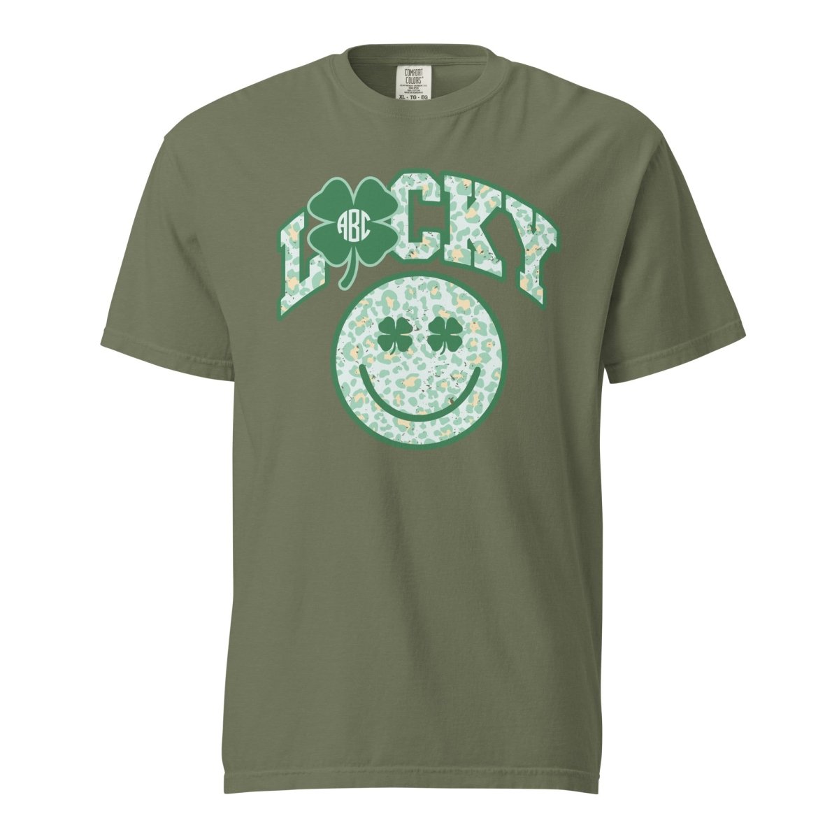 Monogrammed 'Lucky Smiley Face' T-Shirt