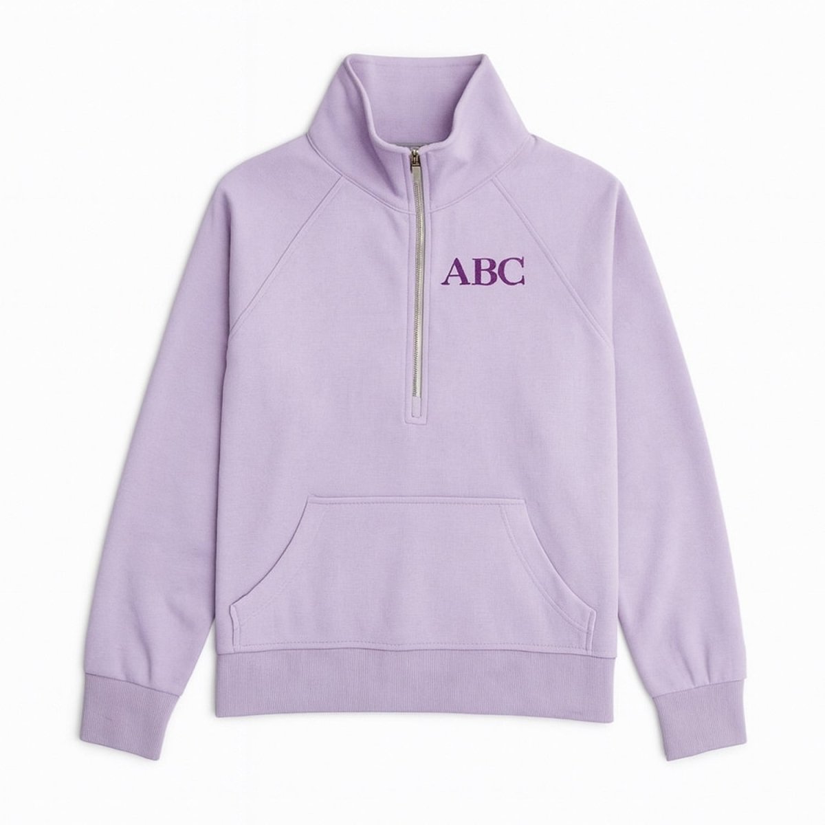 Monogrammed Pocket Quarter Zip Sweatshirt