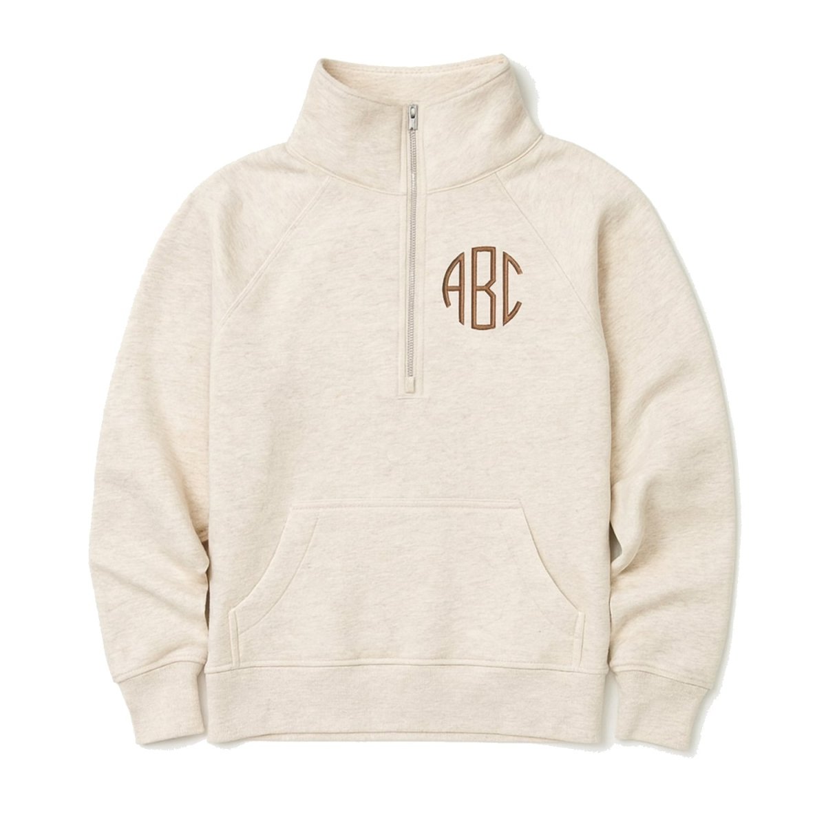 Monogrammed Pocket Quarter Zip Sweatshirt