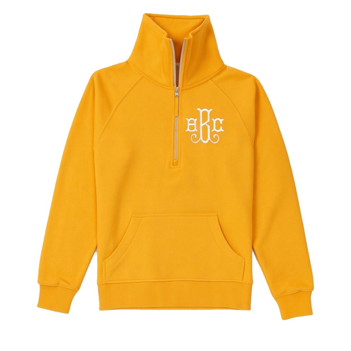 Monogrammed Pocket Quarter Zip Sweatshirt