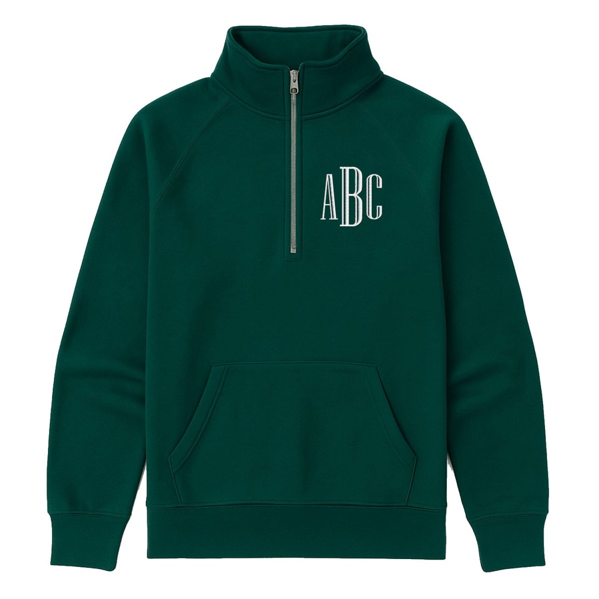 Monogrammed Pocket Quarter Zip Sweatshirt