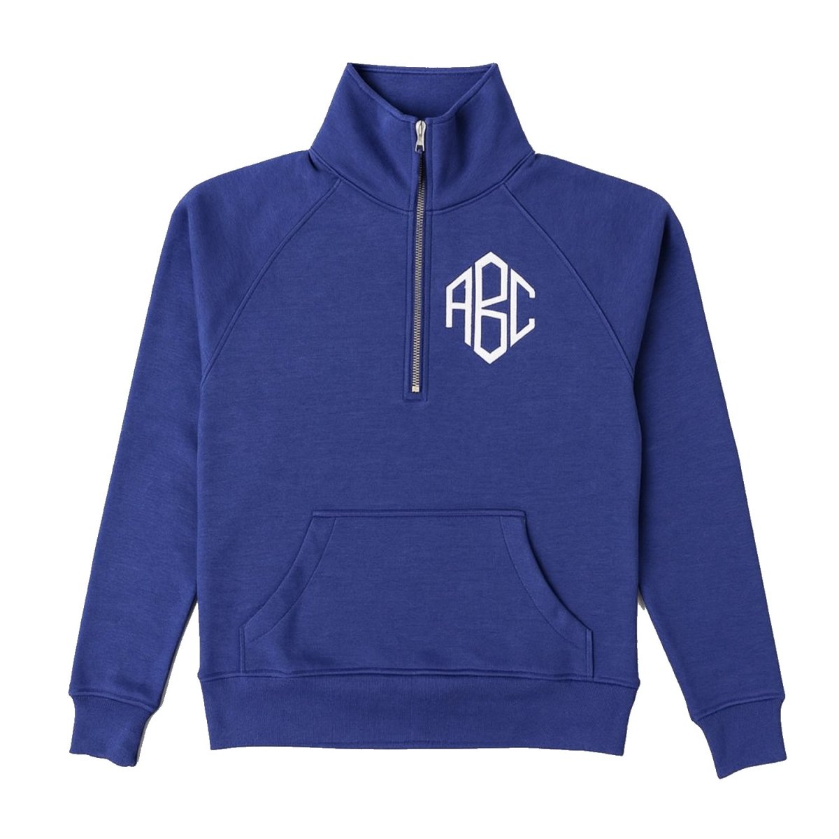 Monogrammed Pocket Quarter Zip Sweatshirt
