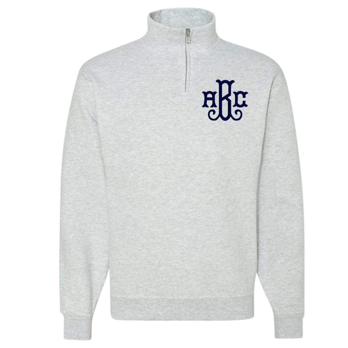 Monogrammed Quarter Zip Sweatshirt