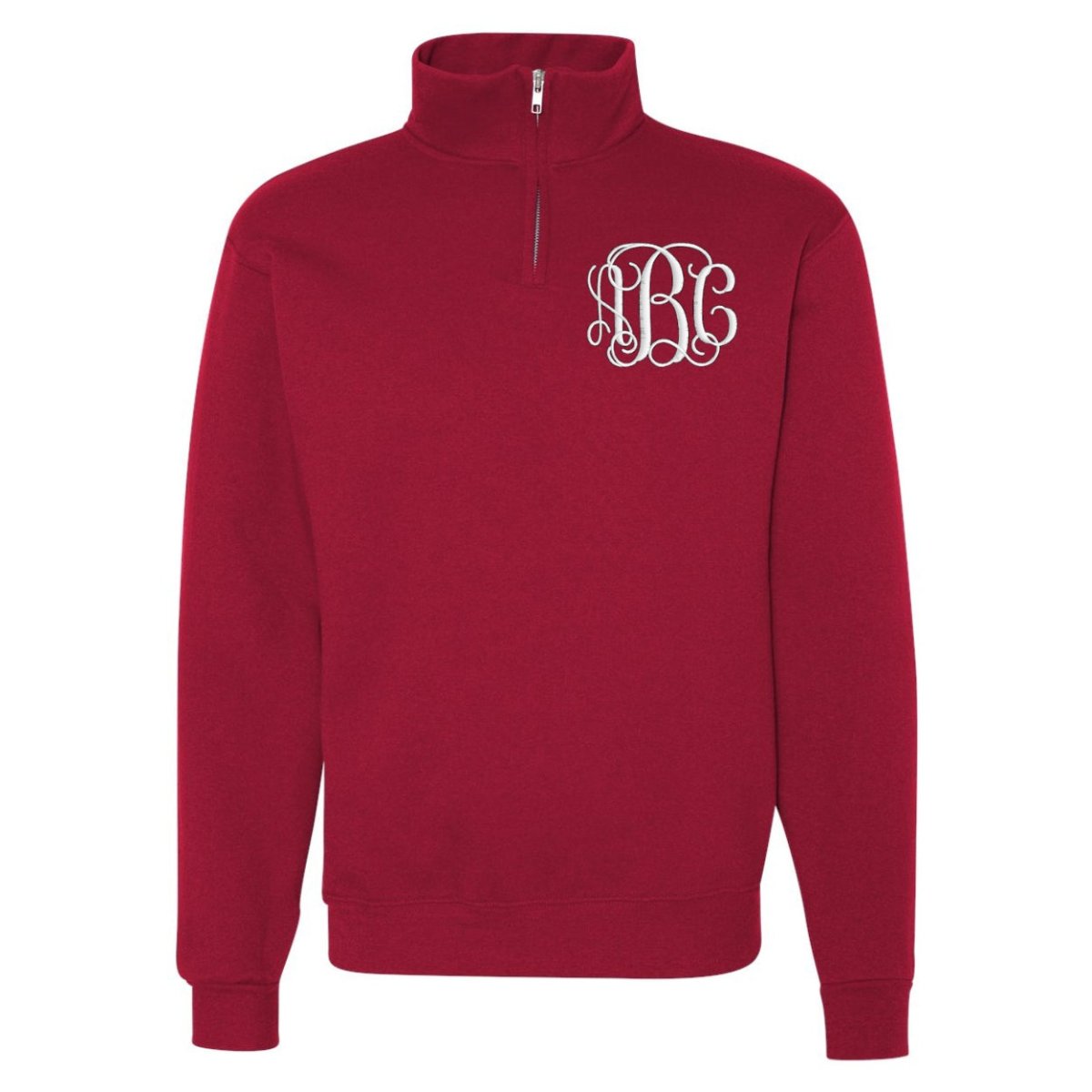 Monogrammed Quarter Zip Sweatshirt