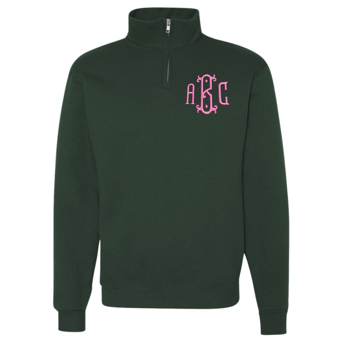 Monogrammed Quarter Zip Sweatshirt