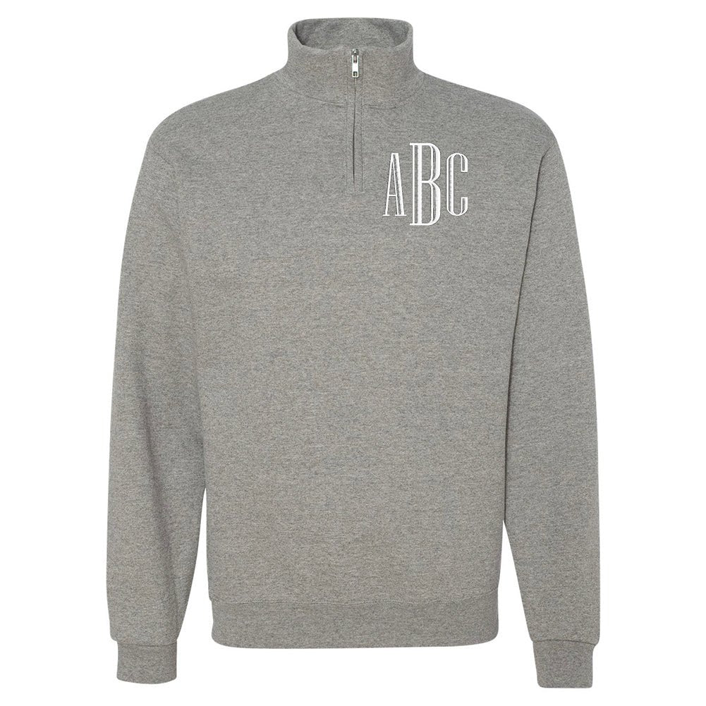Monogrammed Quarter Zip Sweatshirt