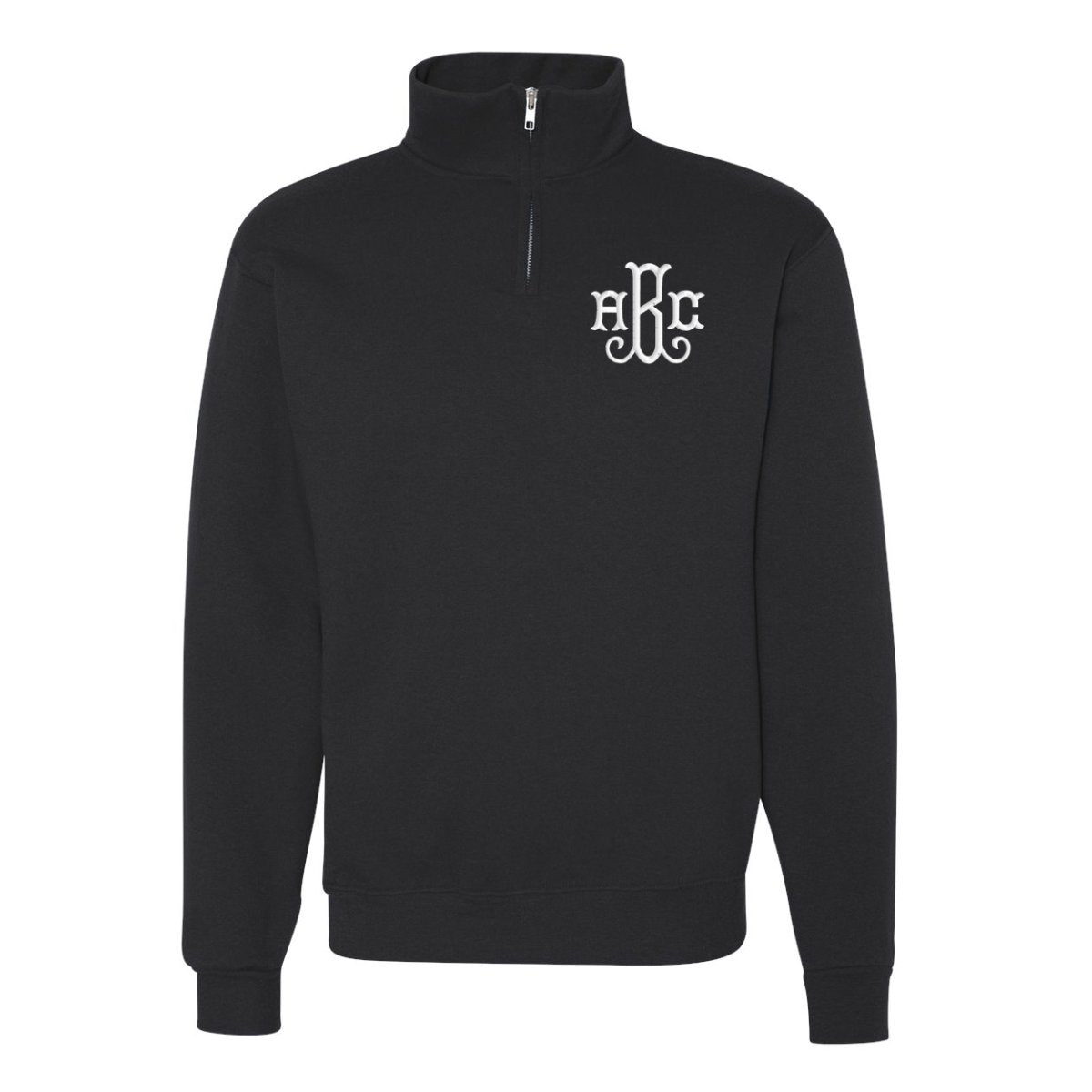 Monogrammed Quarter Zip Sweatshirt