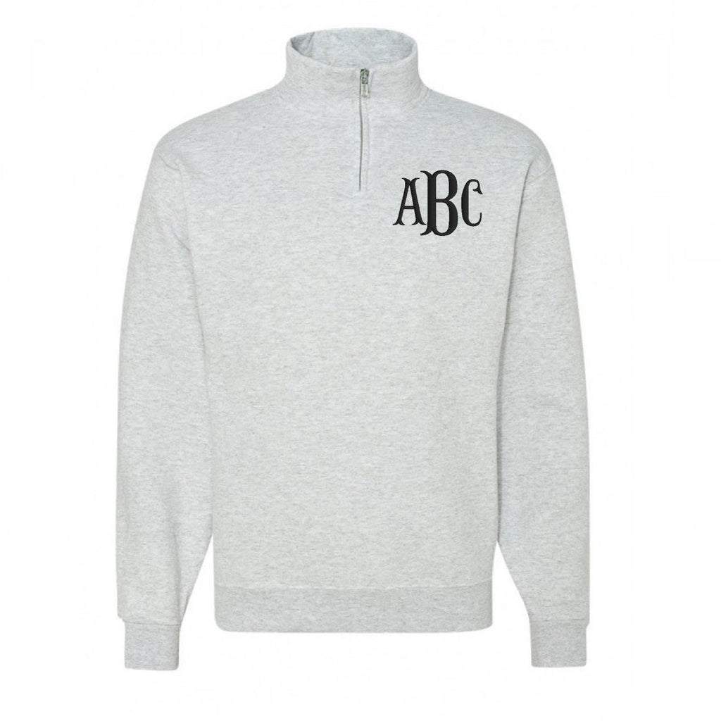 Monogrammed Quarter Zip Sweatshirt
