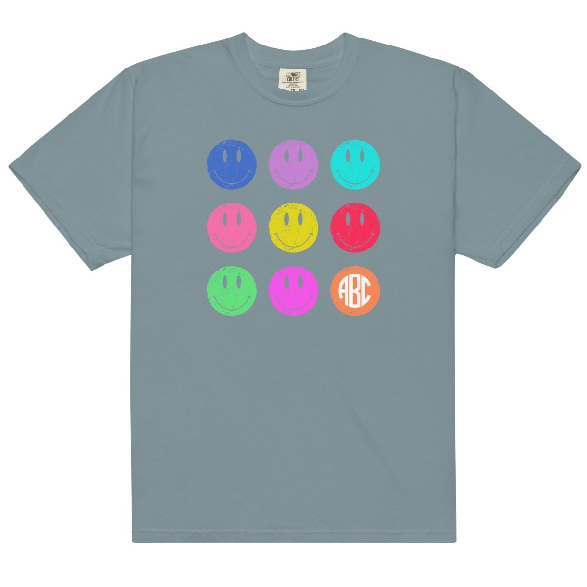 Monogrammed 'Retro Smileys' T-Shirt