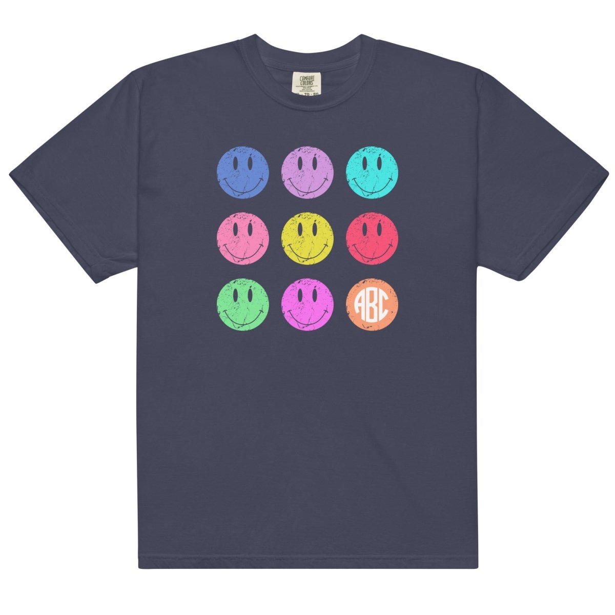 Monogrammed 'Retro Smileys' T-Shirt