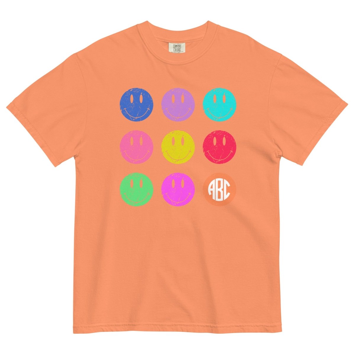 Monogrammed 'Retro Smileys' T-Shirt