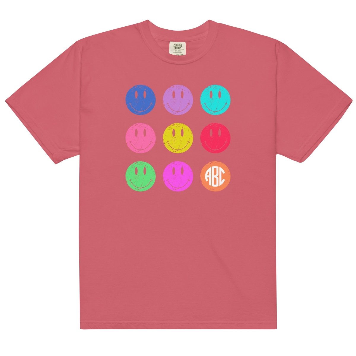 Monogrammed 'Retro Smileys' T-Shirt
