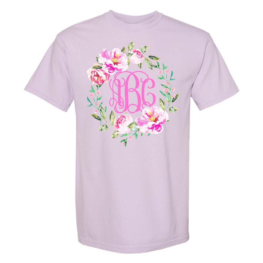 Monogrammed 'Spring Flowers' T-Shirt