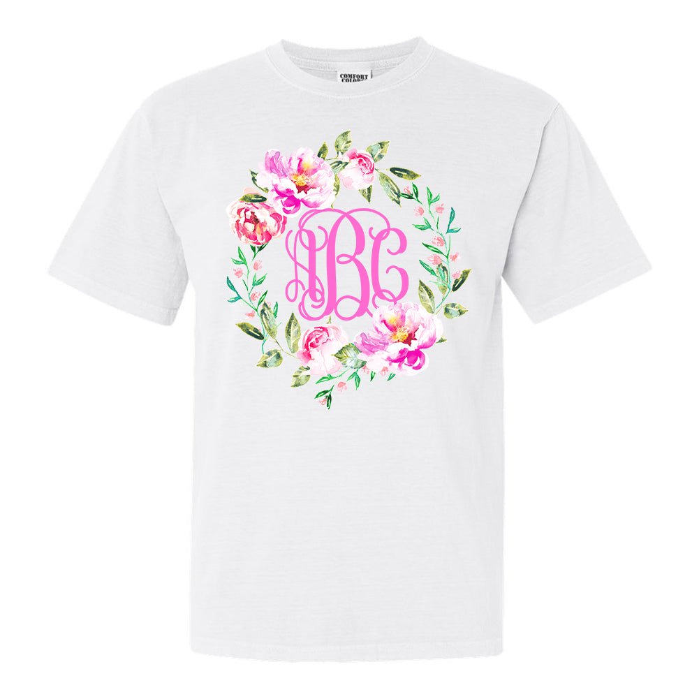 Monogrammed 'Spring Flowers' T-Shirt