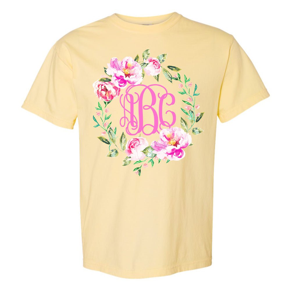Monogrammed 'Spring Flowers' T-Shirt