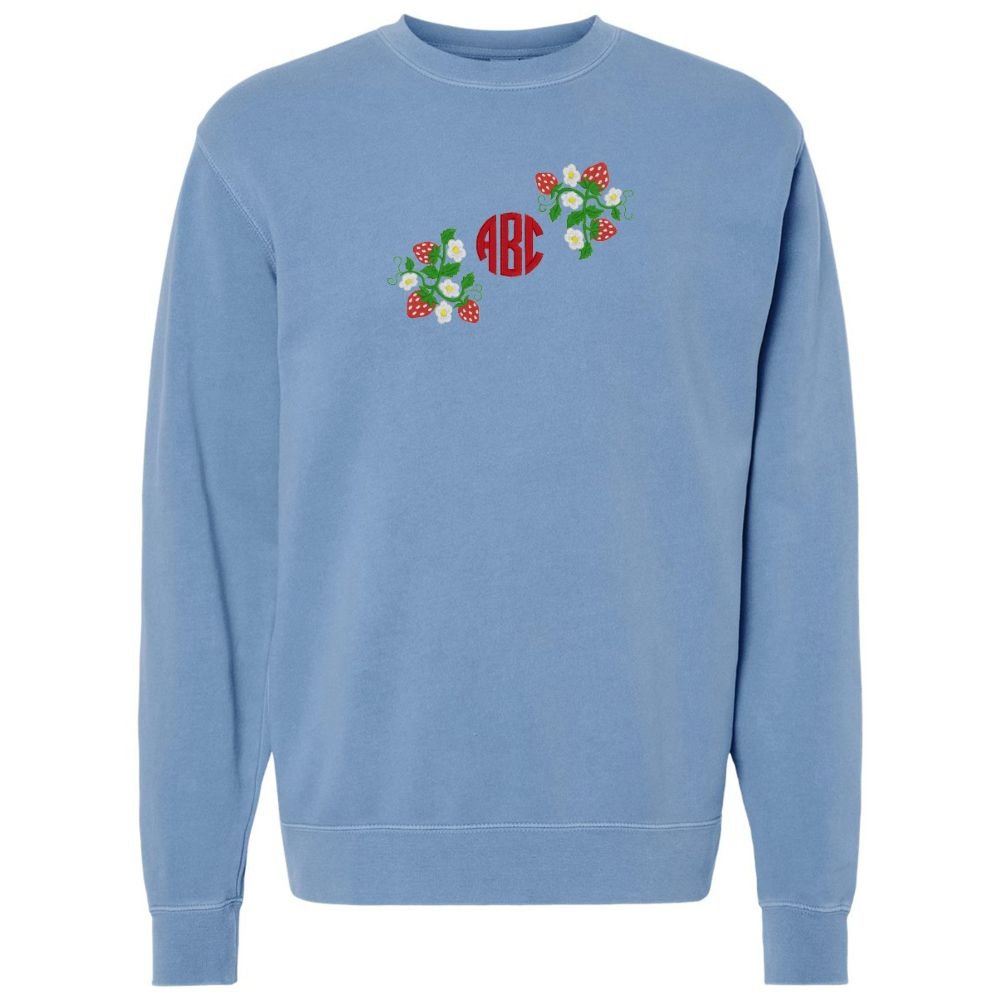 Monogrammed 'Strawberry Fields' Cozy Crew