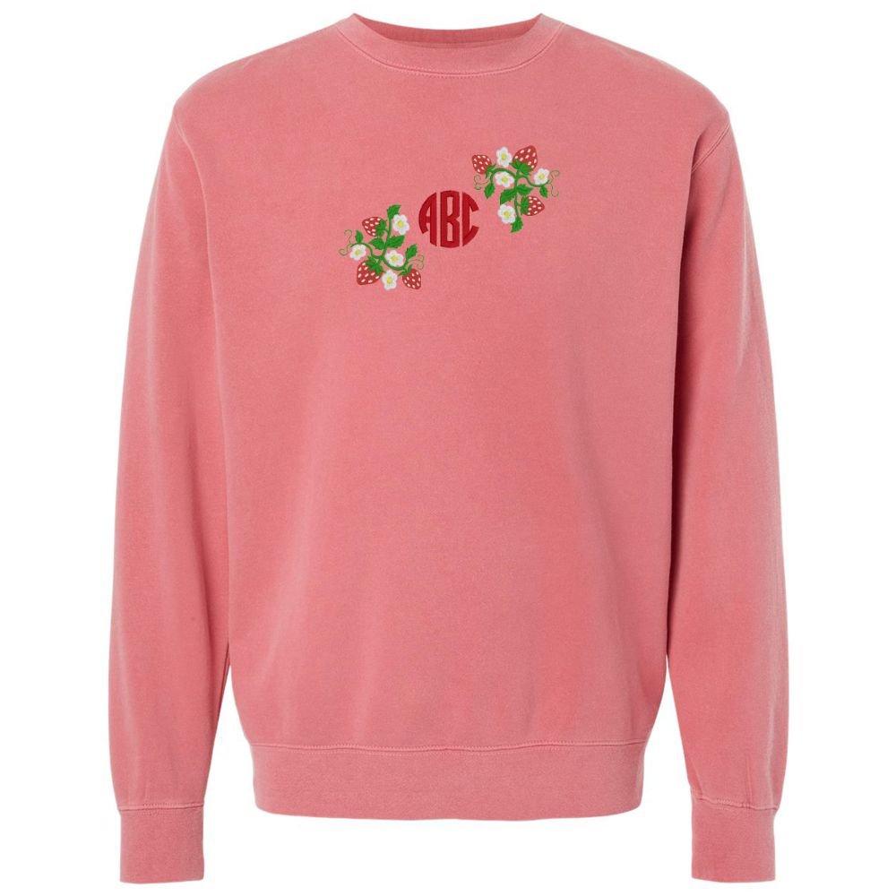 Monogrammed 'Strawberry Fields' Cozy Crew