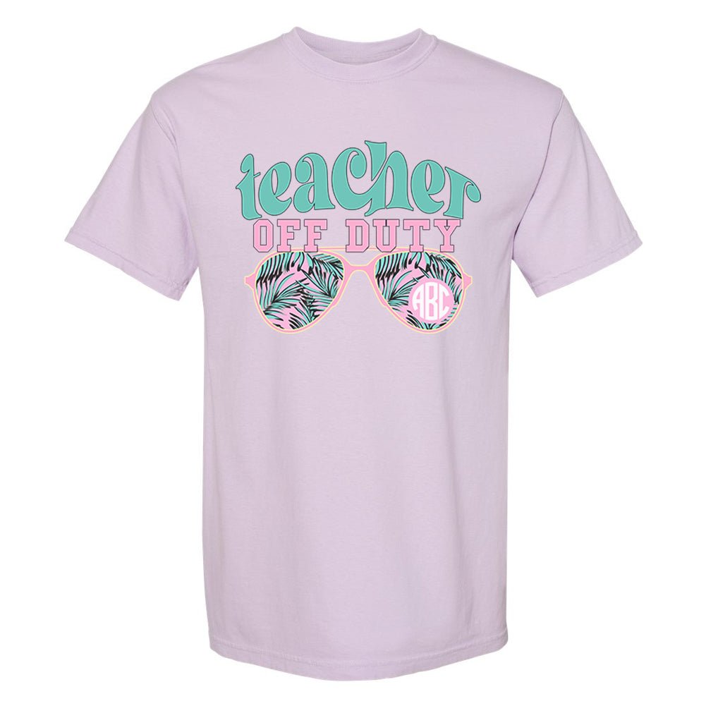 Monogrammed 'Teacher Off Duty' T-Shirt