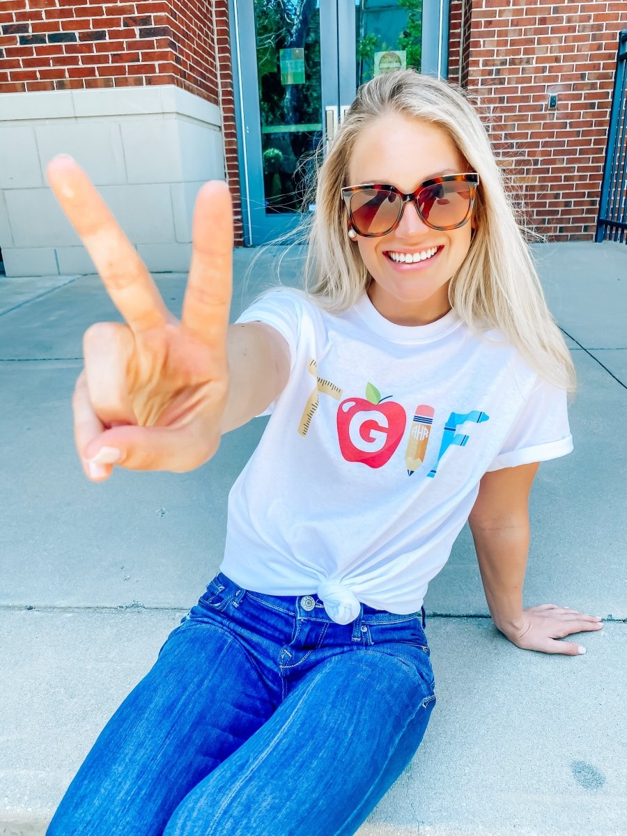 Monogrammed 'Teacher TGIF' Basic T-Shirt