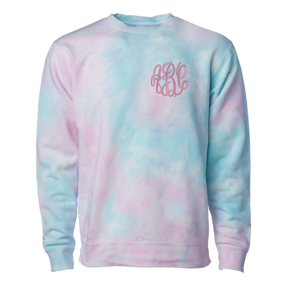 Monogrammed Tie Dye Crewneck Sweatshirt