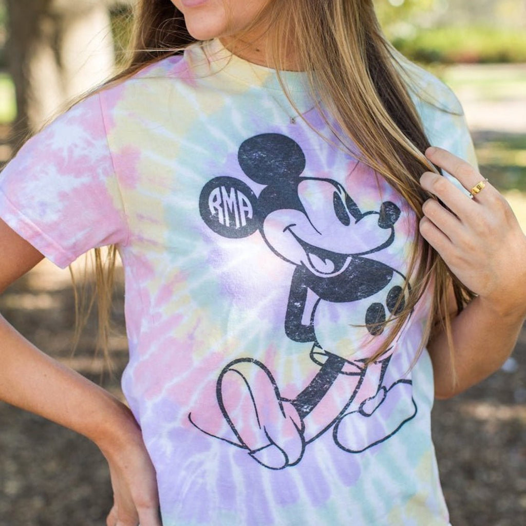 Monogrammed 'Tie Dye Mickey' T-Shirt