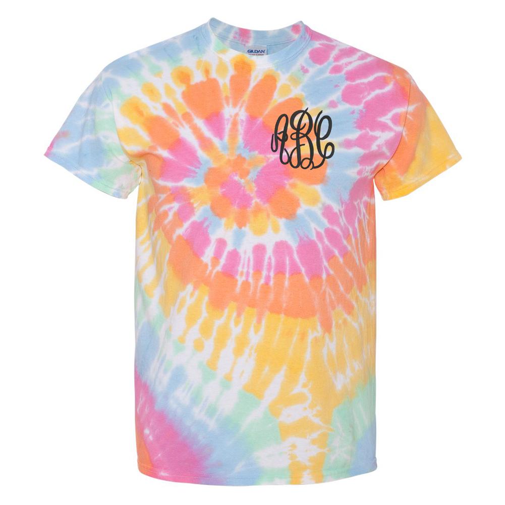 Monogrammed Tie Dye T-Shirt