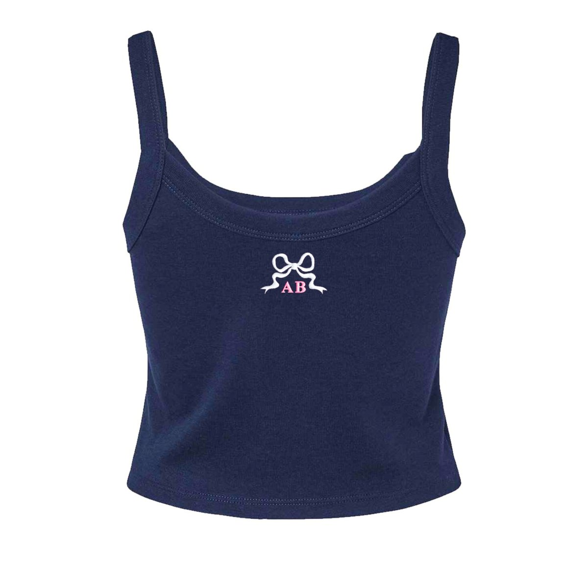 Monogrammed 'Tiny Bow' Baby Tank
