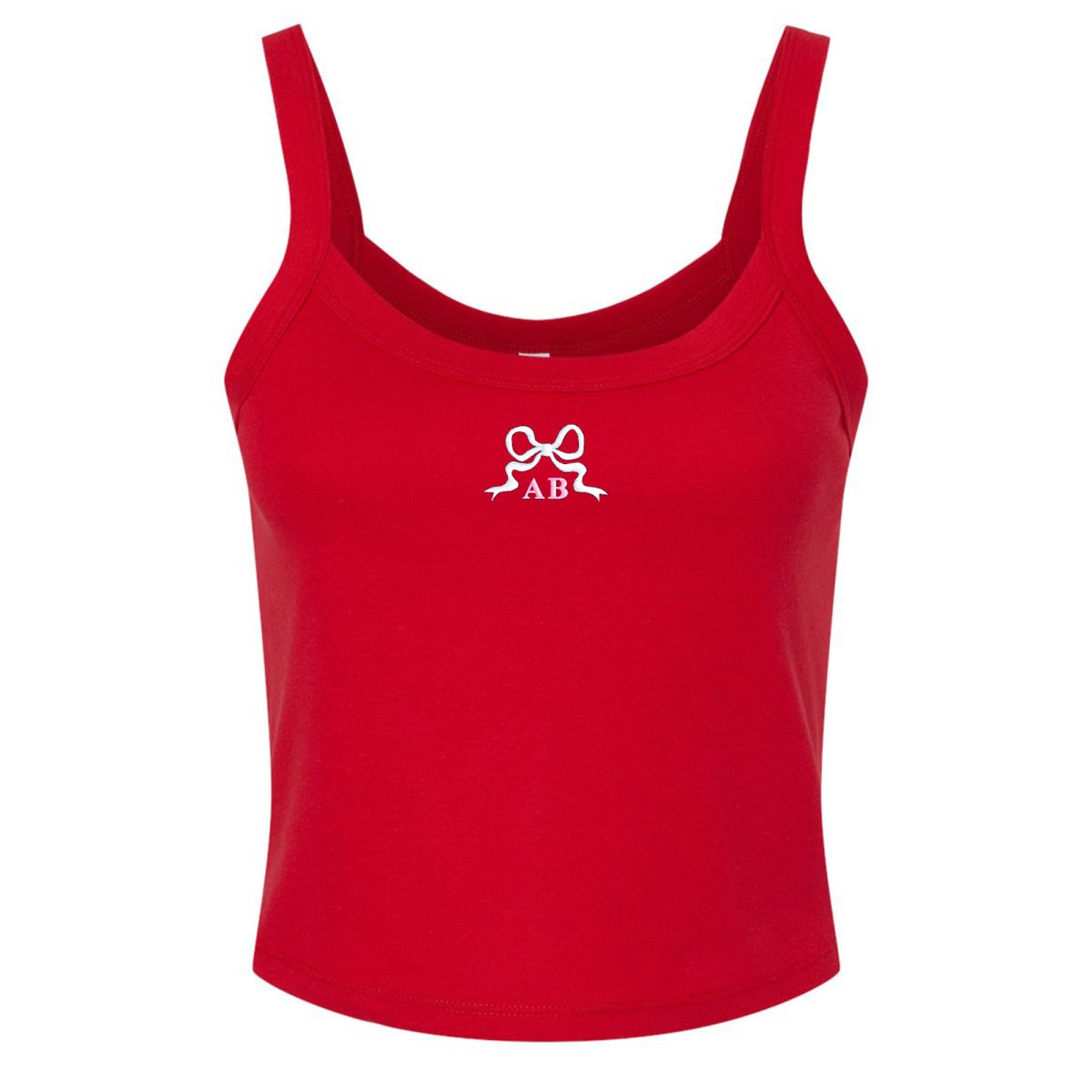 Monogrammed 'Tiny Bow' Baby Tank