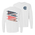 Monogrammed 'Wanderlust' Front & Back Long Sleeve T-Shirt