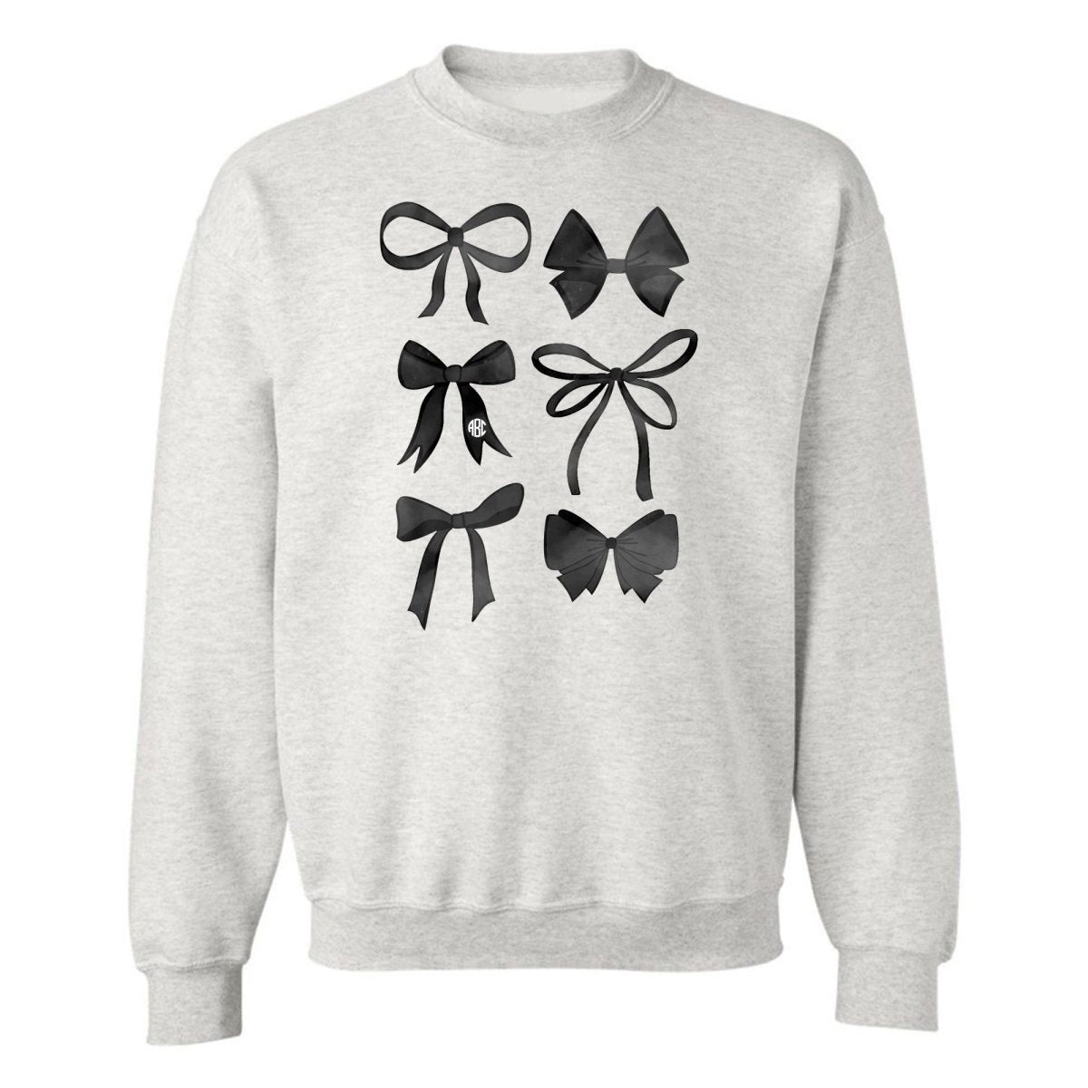 Monogrammed 'Watercolor Bows' Crewneck Sweatshirt