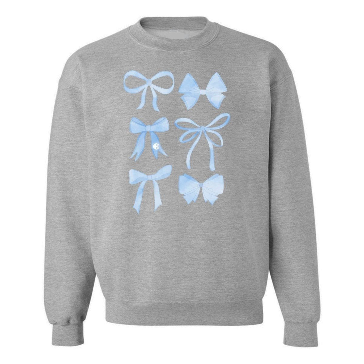 Monogrammed 'Watercolor Bows' Crewneck Sweatshirt