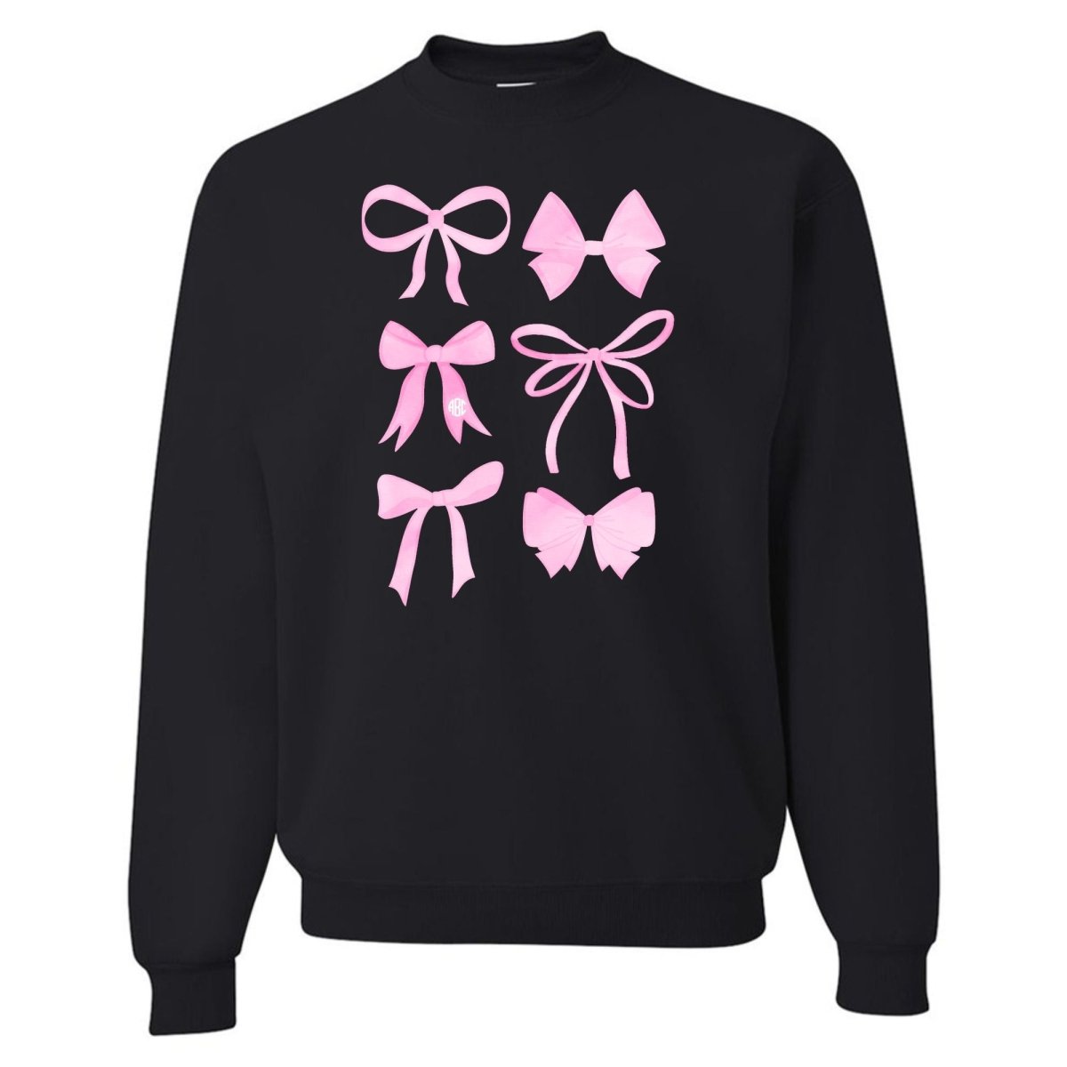 Monogrammed 'Watercolor Bows' Crewneck Sweatshirt