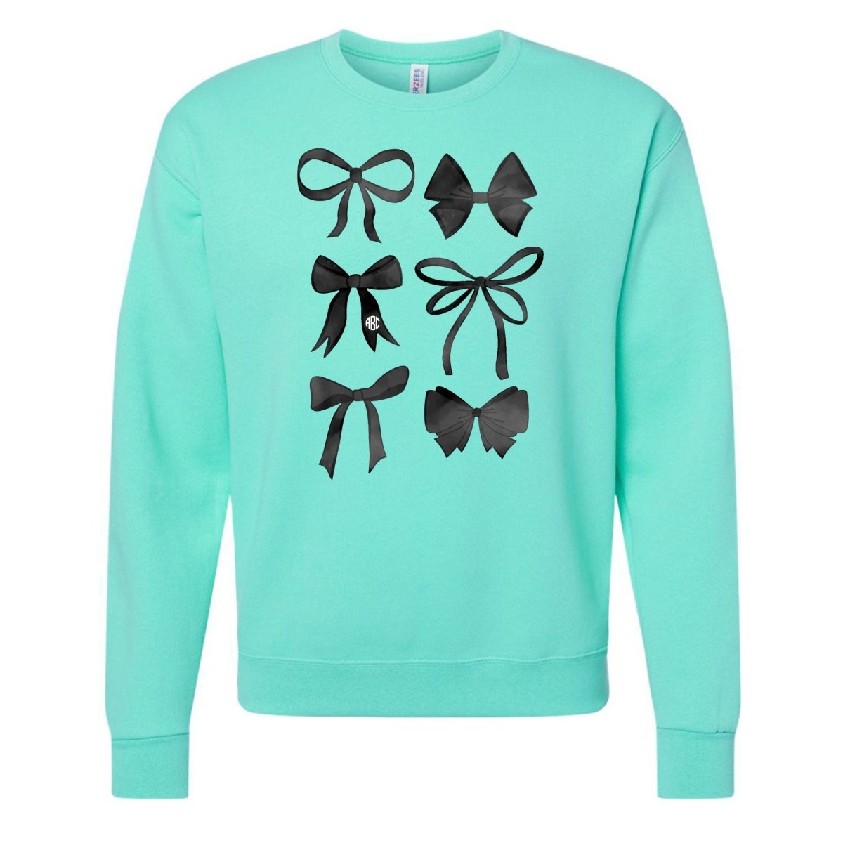 Monogrammed 'Watercolor Bows' Crewneck Sweatshirt