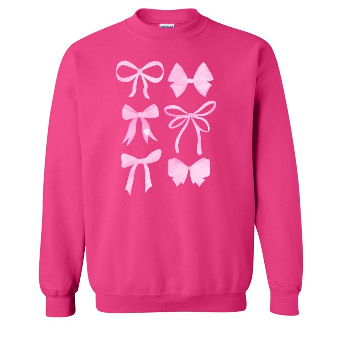 Monogrammed 'Watercolor Bows' Crewneck Sweatshirt