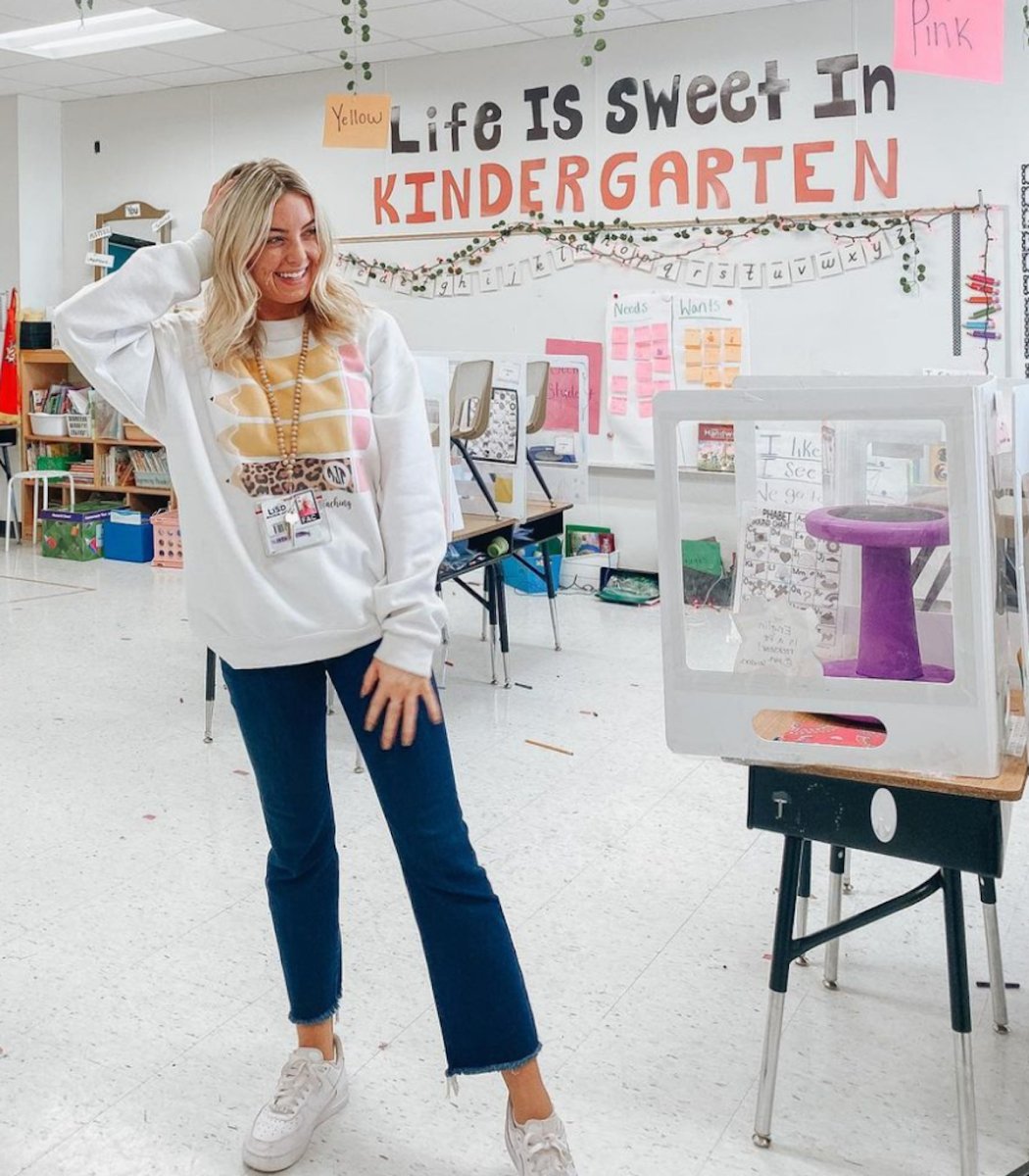 Monogrammed 'Wild About Teaching' Crewneck Sweatshirt