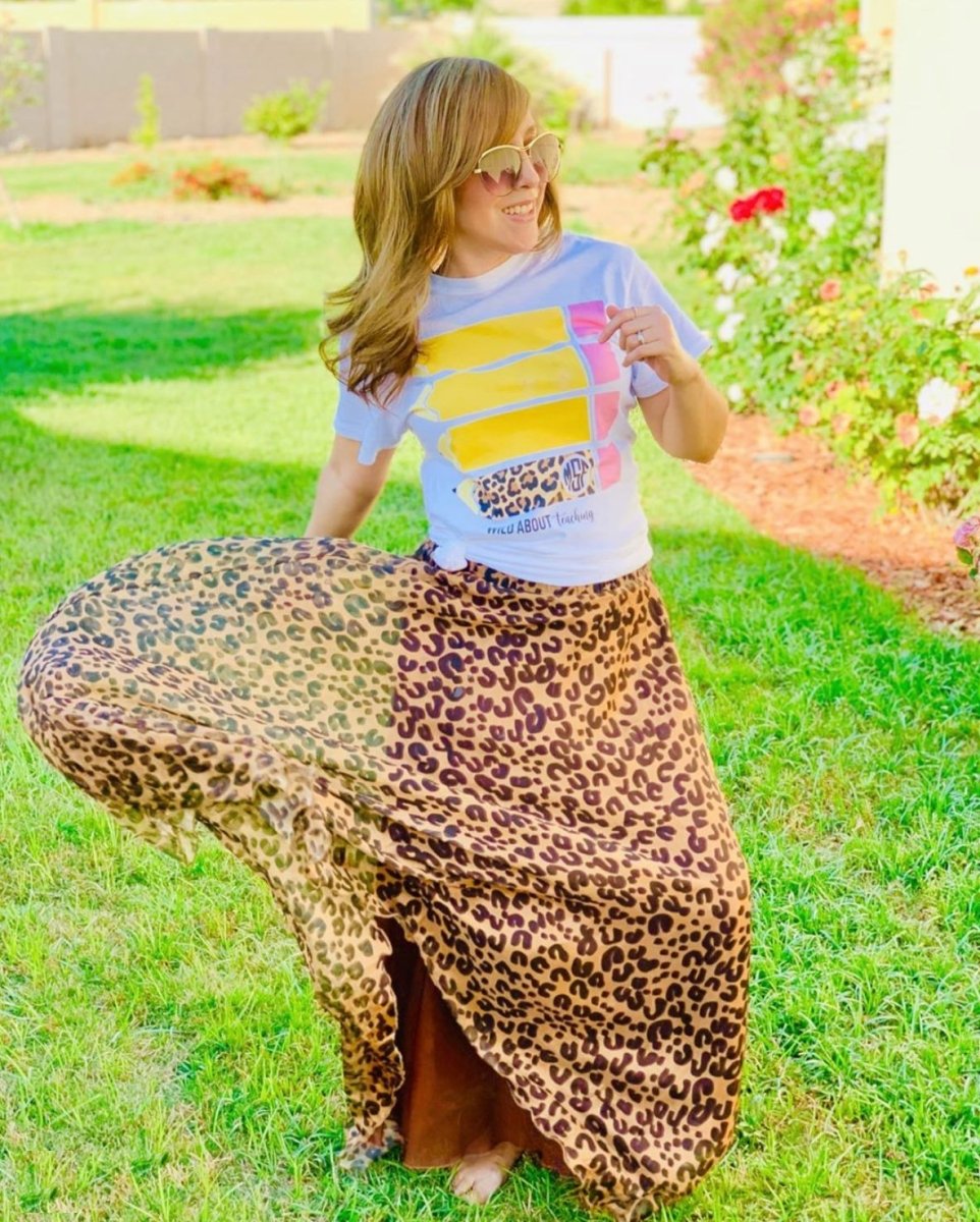 Monogrammed 'Wild About Teaching' T-Shirt