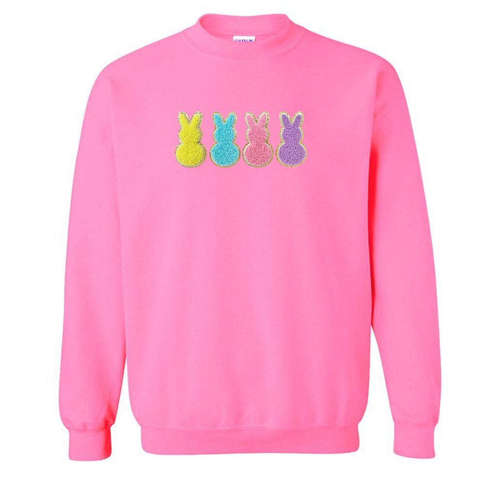 Peeps Letter Patch Crewneck Sweatshirt