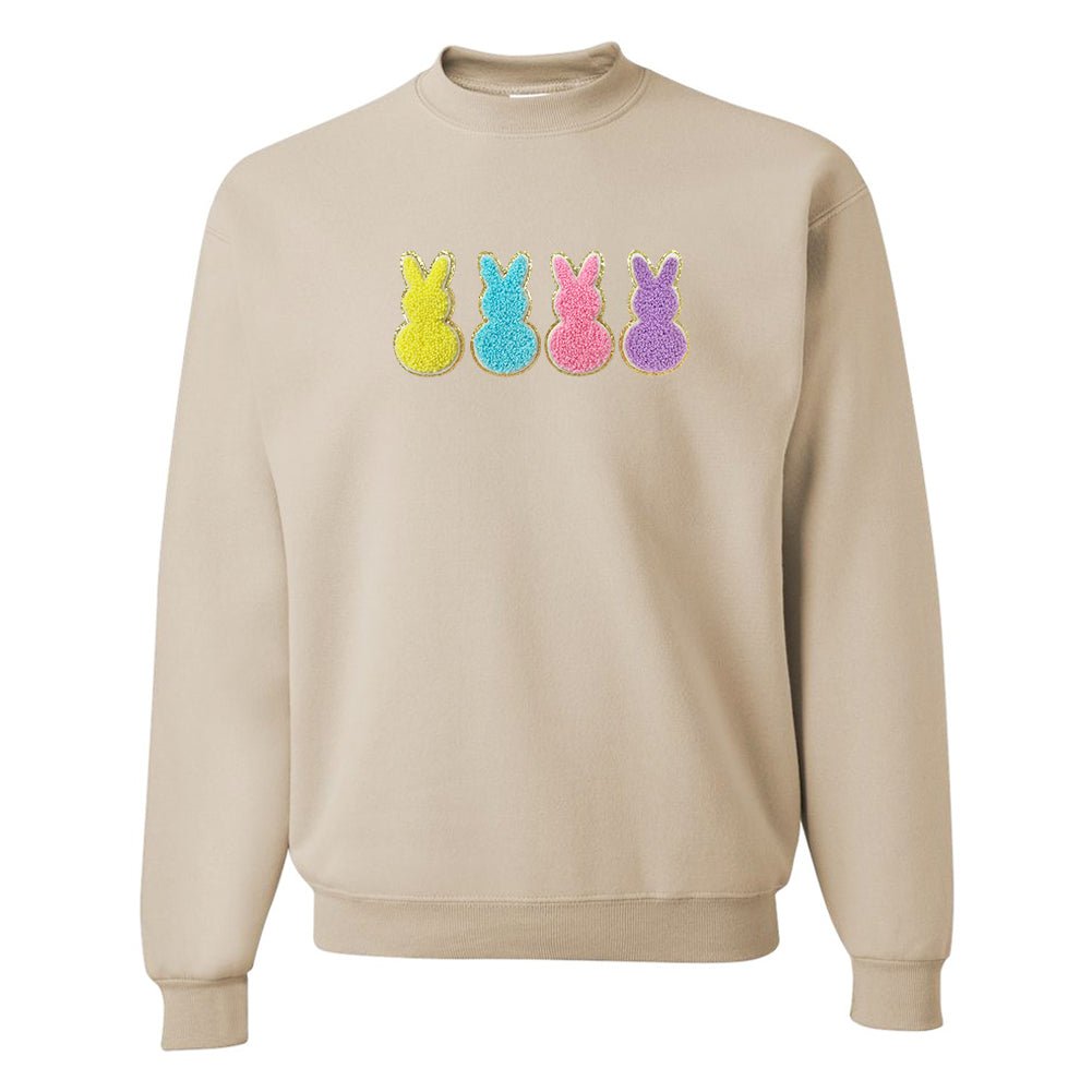 Peeps Letter Patch Crewneck Sweatshirt