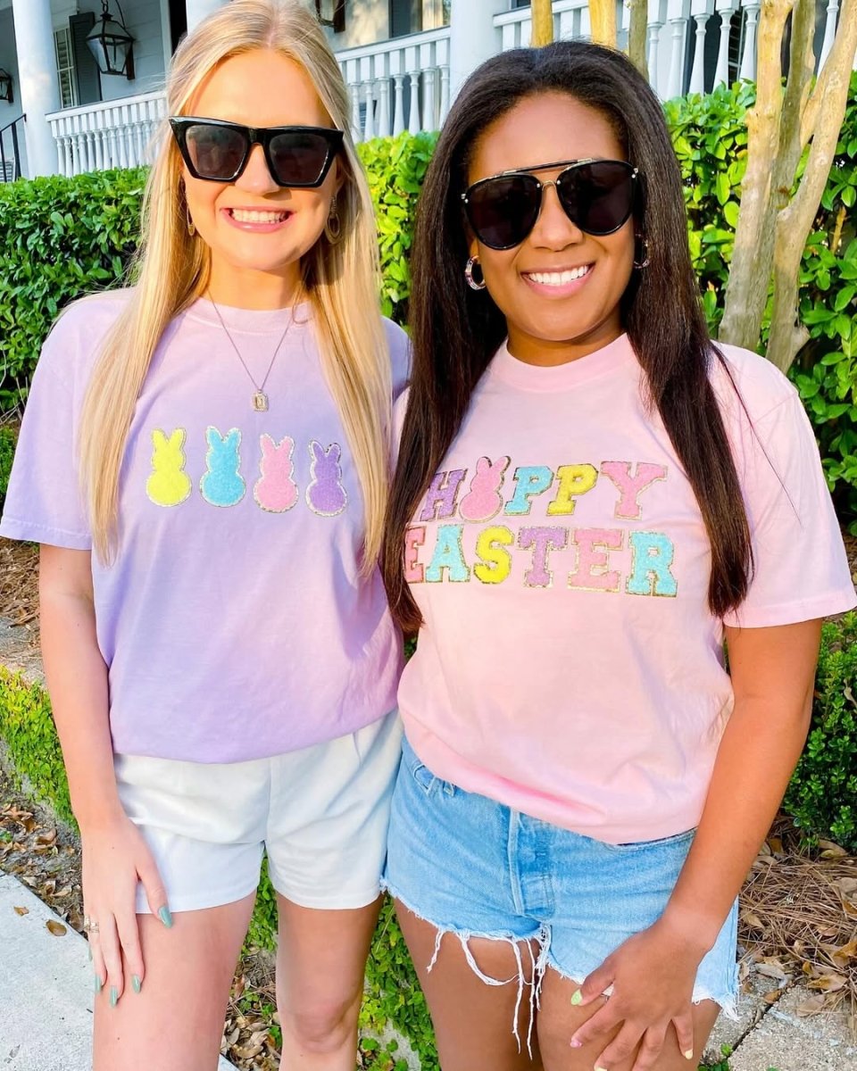 'Peeps' Letter Patch T-Shirt
