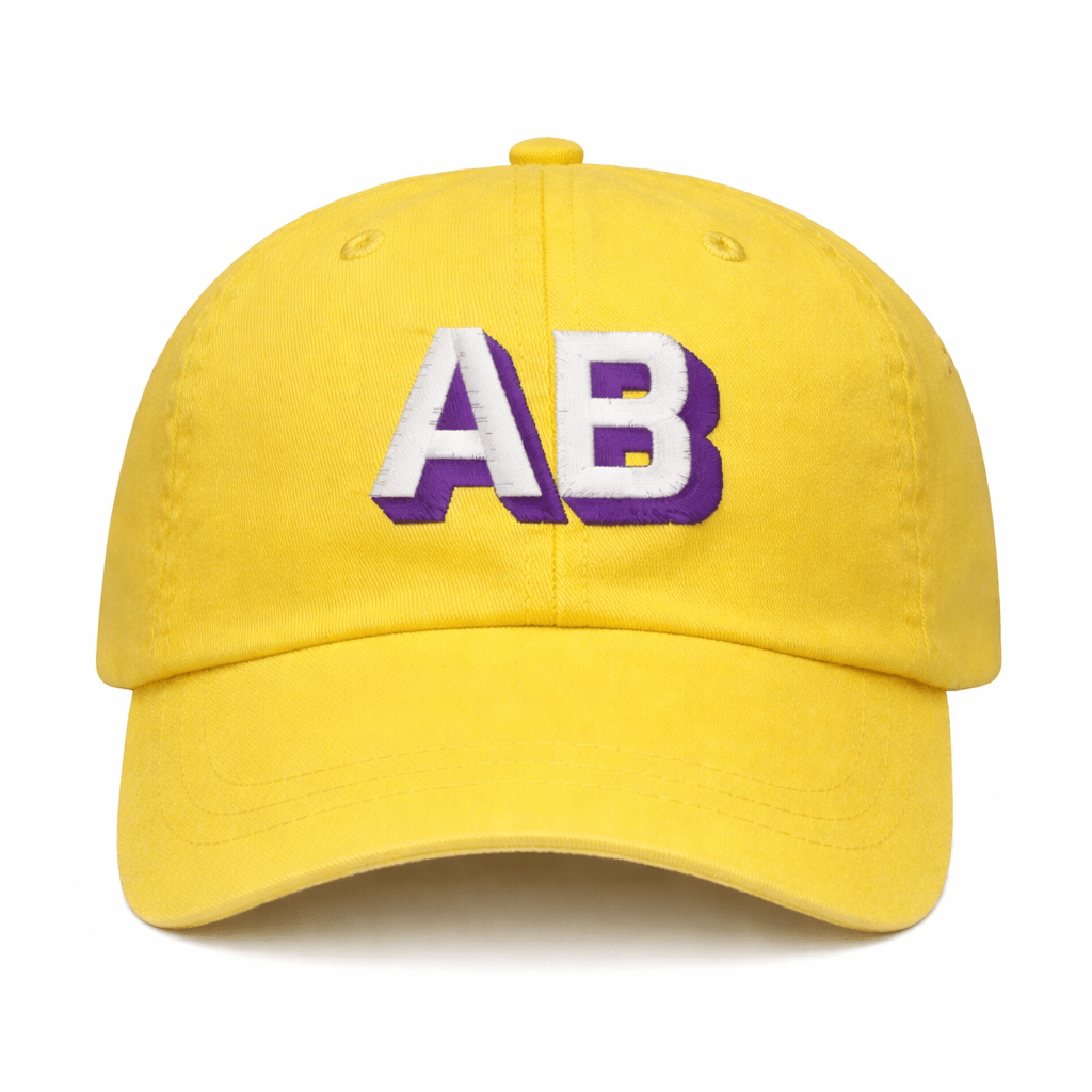 Personalized Shadow Block Initials Baseball Hat