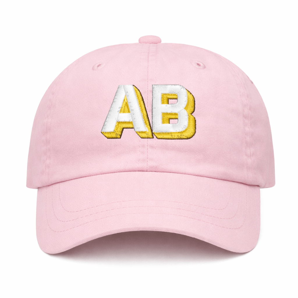 Personalized Shadow Block Initials Baseball Hat