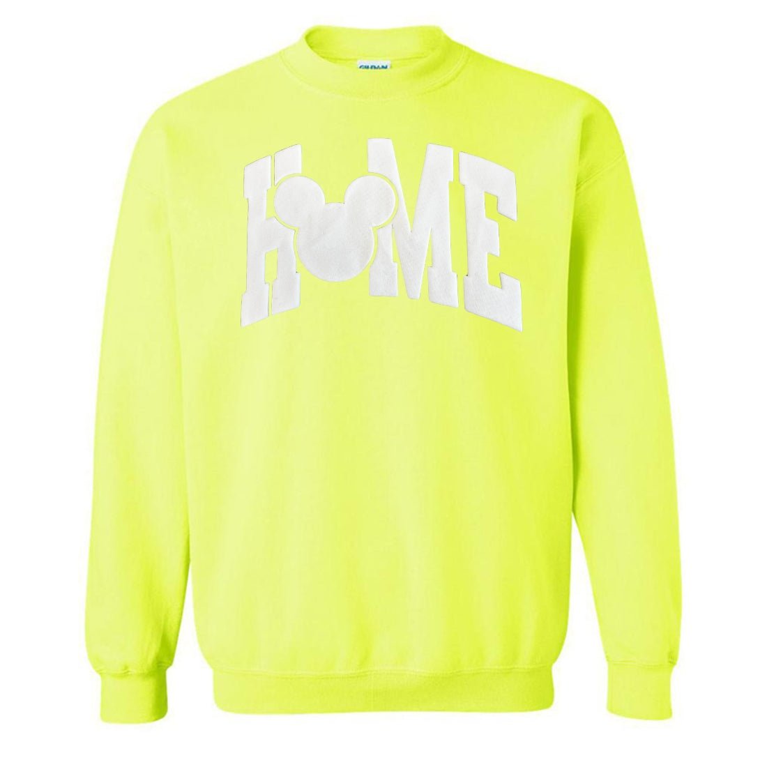 PUFF 'Disney is  HOME' Neon Sweatshirt