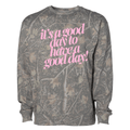 PUFF ‘Feel Good’ Camo Hideaway Crewneck